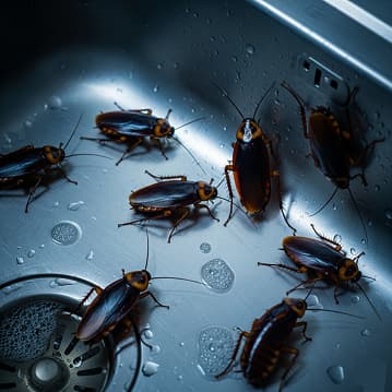 سوسک در سینک